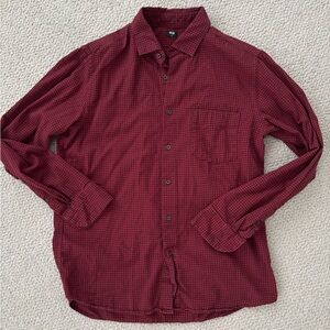 Uniqlo red and black Checkered Casual Shirt